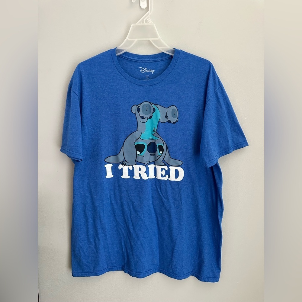 Disney - Stitch “I Tried” Blue Comfy Graphic Tshirt - Size XL
Unisex